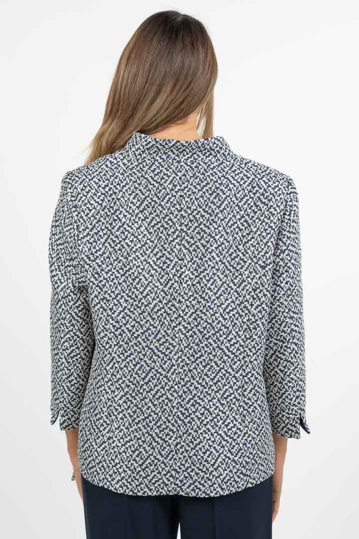 Giacca Strutturata in Trama Jacquard - Berti Mode Collection