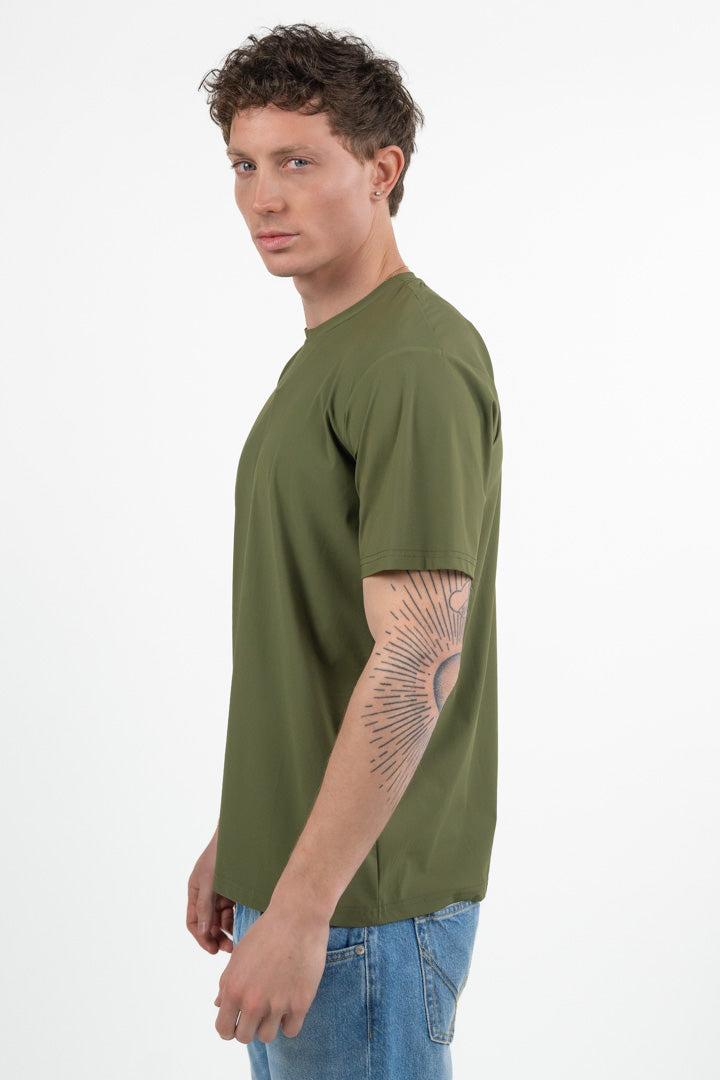 T-Shirt  "No-Stiro" verde - Bottega Artigiana