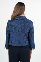 Giacchino in Jacquard Lurex blu notte -Berti Mode Collection