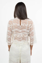 Top Crop in Pizzo a Collo Alto – Bianco - Twinset