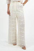 Pantaloni a Palazzo in Pizzo bianco - Twinset