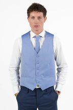 Gilet Micro-Pattern blu - Paolo Da Ponte
