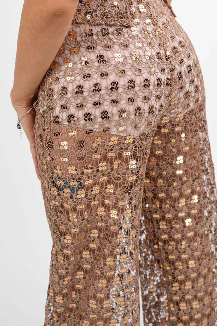 Set coordinato in Pizzo Macramè e Paillettes - Hanita