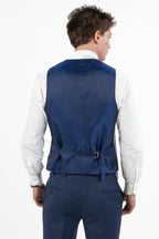 Gilet Micro-Pattern blu - Paolo Da Ponte