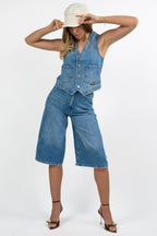 Gilet in Denim Lavaggio Medio - Roy Roger's