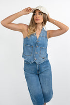 Gilet in Denim Lavaggio Medio - Roy Roger's