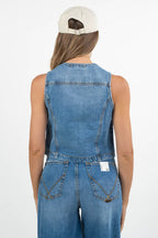 Gilet in Denim Lavaggio Medio - Roy Roger's
