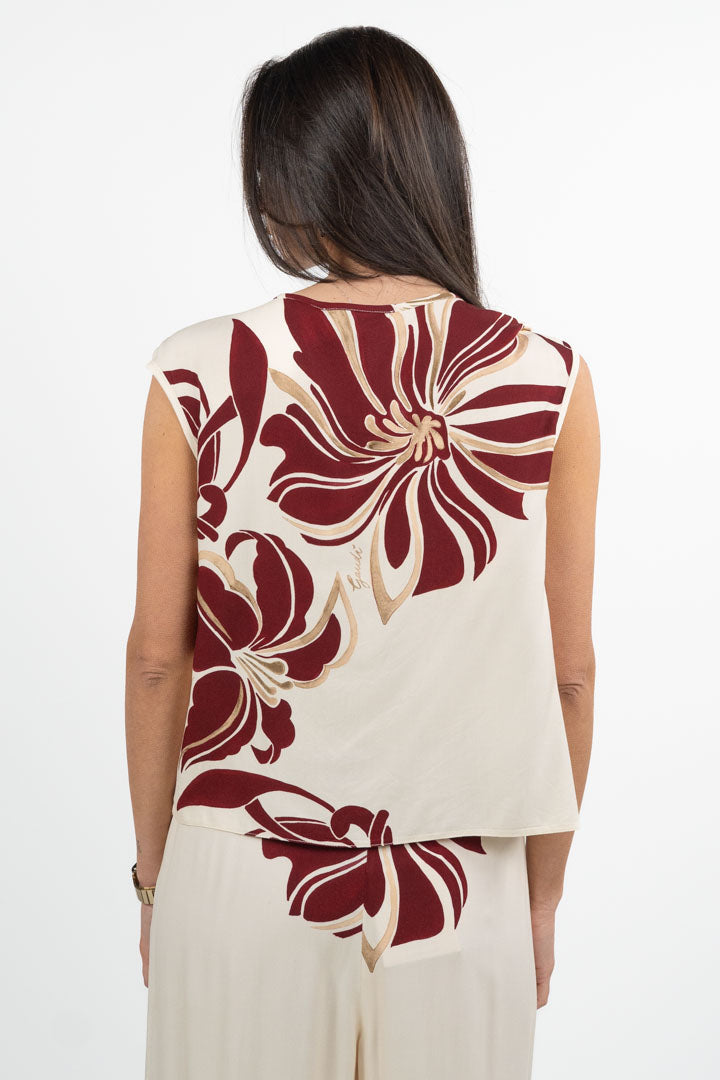 Top Smanicato con Stampa Floreale - Gaudì