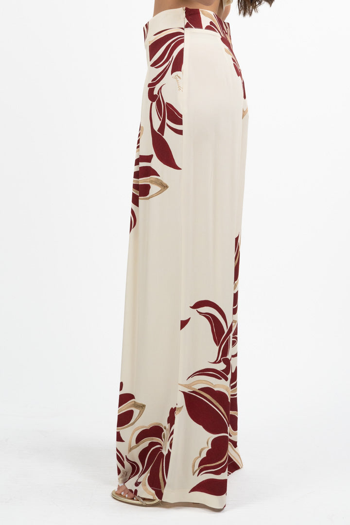 Pantalone Palazzo con stampa floreale - Gaudì