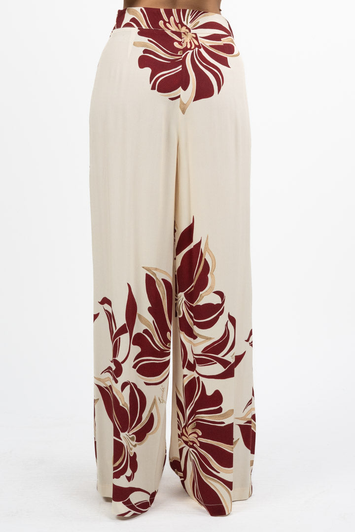 Pantalone Palazzo con stampa floreale - Gaudì
