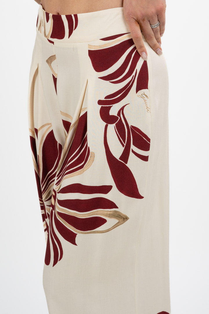 Pantalone Palazzo con stampa floreale - Gaudì