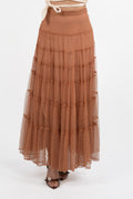 Gonna  in Tulle Plumetis  Color Ruggine - Twinset