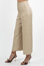 Pantaloni Wide-Leg misto lino Beige Sabbia - Emme Marella