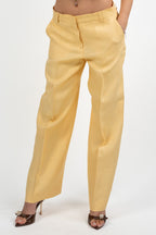 Pantalone Sartoriale in Lino – Giallo - Weekend Max Mara