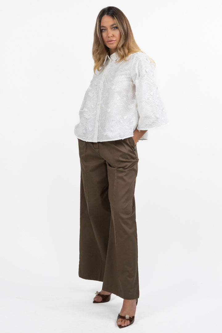 Camicia con lavorazioni bianco ottico - Emme Marella