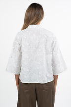 Camicia con lavorazioni bianco ottico - Emme Marella