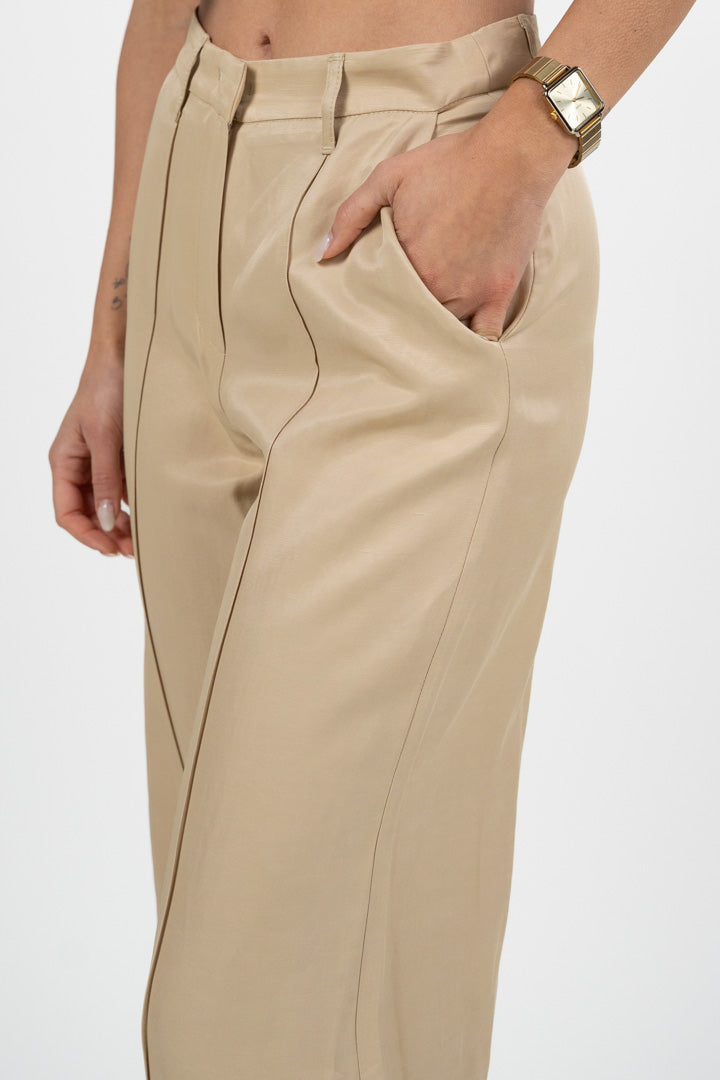 Pantaloni Wide Leg Beige – Gaudì