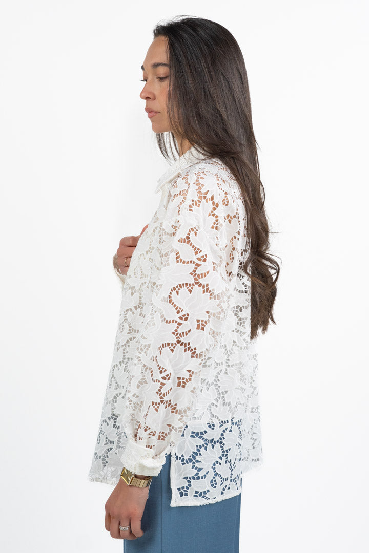 Camicia in Pizzo Macramè bianco - Penny Black