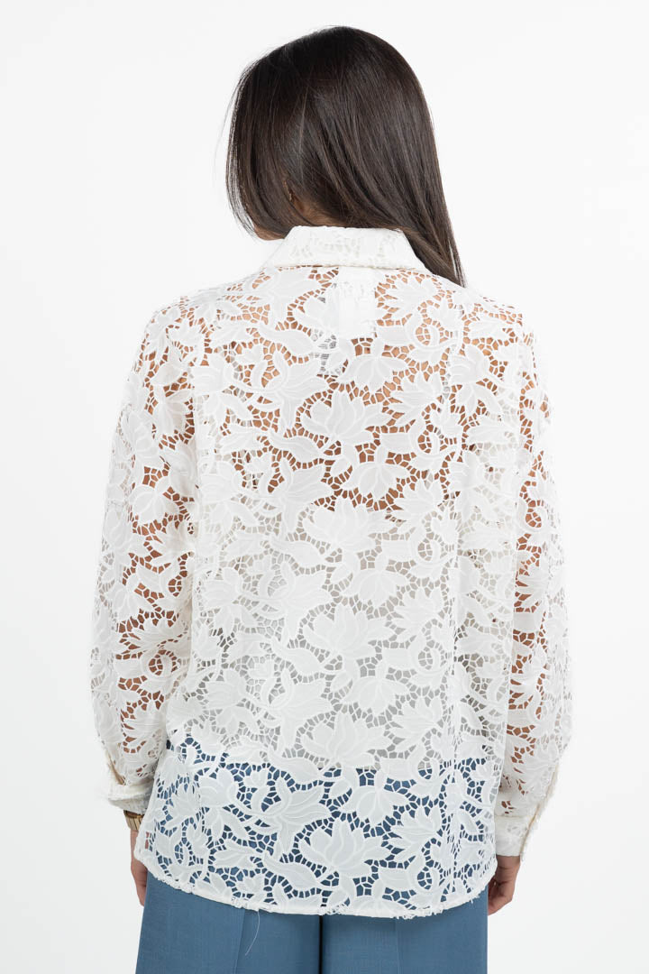 Camicia in Pizzo Macramè bianco - Penny Black
