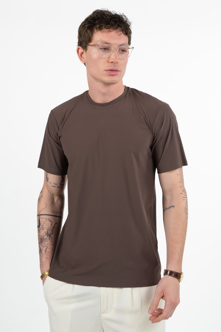 T-Shirt  "No-Stiro" marrone - Bottega Artigiana