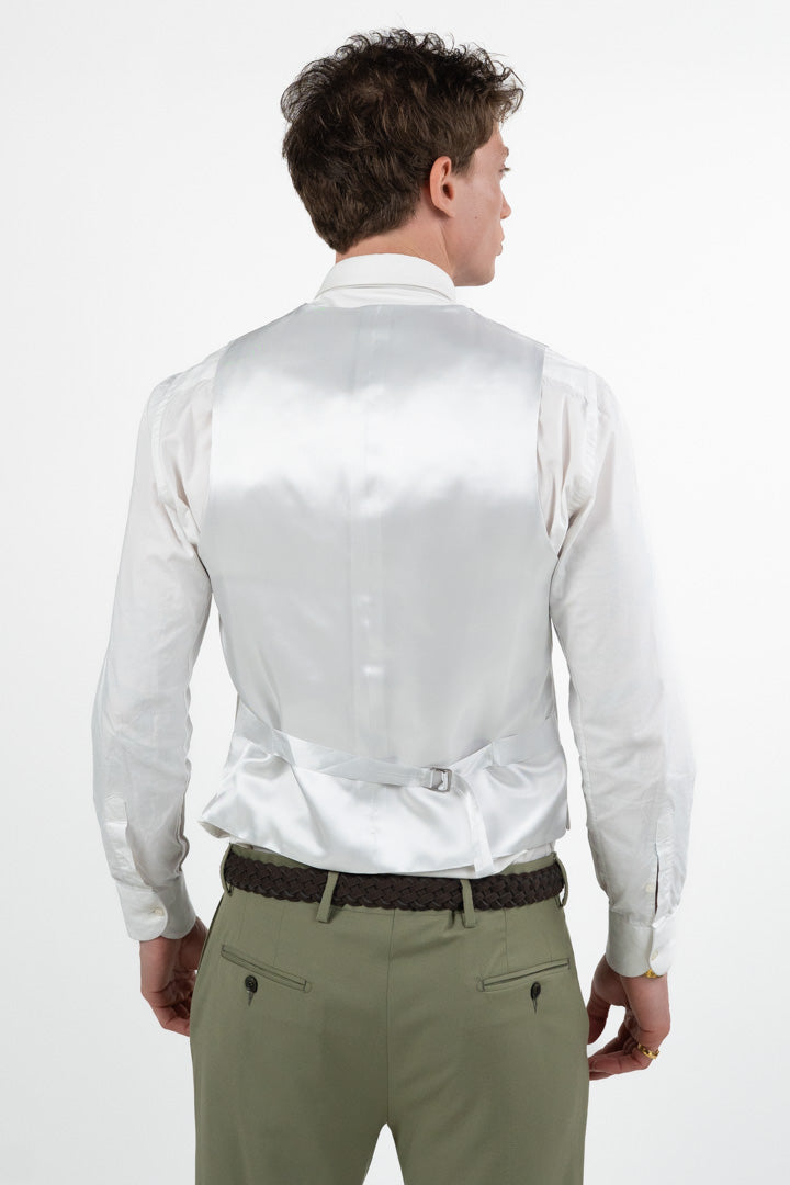 Gilet Micro-Pattern perla - Paolo Da Ponte