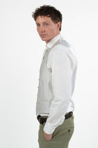 Gilet Micro-Pattern perla - Paolo Da Ponte