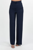 Set Due Pezzi Elegante: Top Bustier e Pantalone Palazzo - Blu Notte - Emme Marella