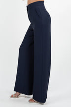 Set Due Pezzi Elegante: Top Bustier e Pantalone Palazzo - Blu Notte - Emme Marella