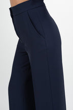 Set Due Pezzi Elegante: Top Bustier e Pantalone Palazzo - Blu Notte - Emme Marella