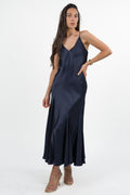 Abito Satin Slip Dress blu notte - Marella