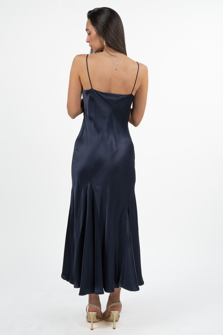 Abito Satin Slip Dress blu notte - Marella