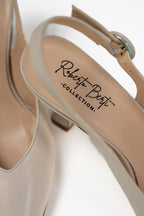 Slingback a Punta in Vera Pelle panna - Berti Mode Collection