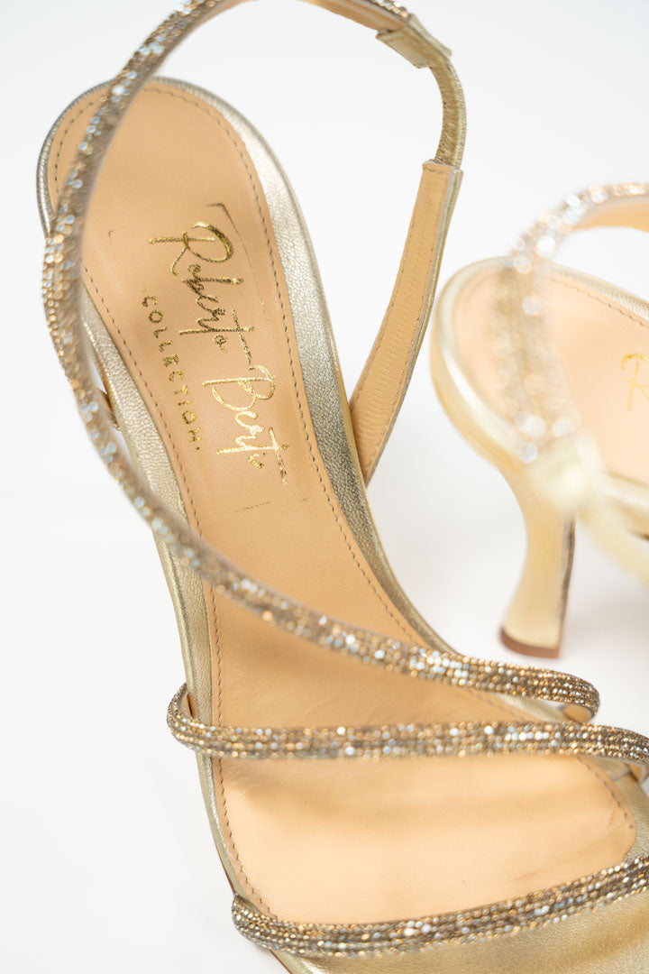 Sandalo Gioiello con Listini Strass - Oro - Berti Mode Collection