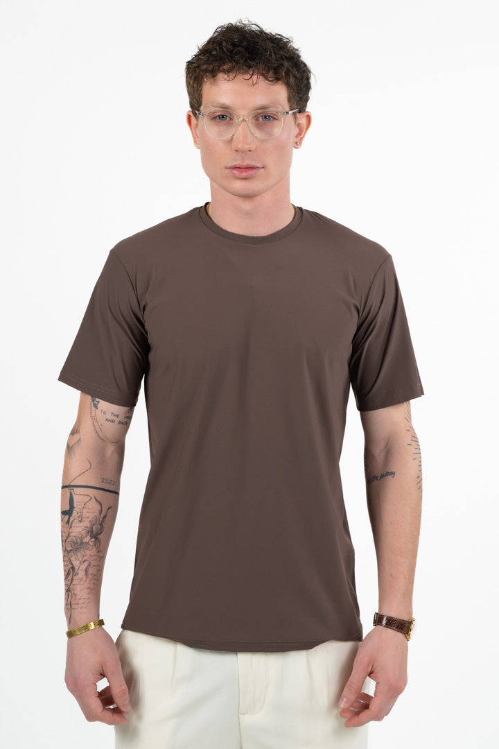 T-Shirt  "No-Stiro" marrone - Bottega Artigiana