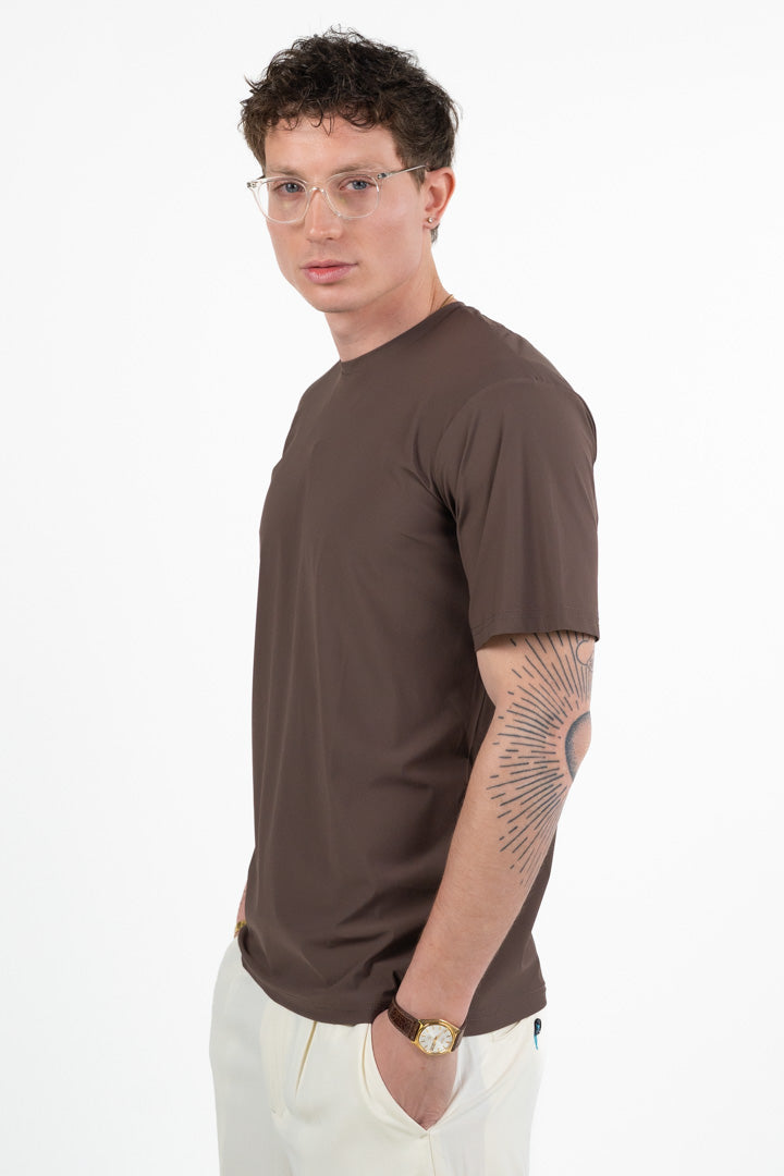 T-Shirt  "No-Stiro" marrone - Bottega Artigiana