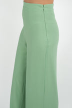 Completo Elegante con Blusa e Pantalone Palazzo verde acqua - Solo Gioie