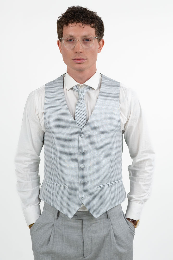 Gilet Micro-Pattern verde - Paolo Da Ponte