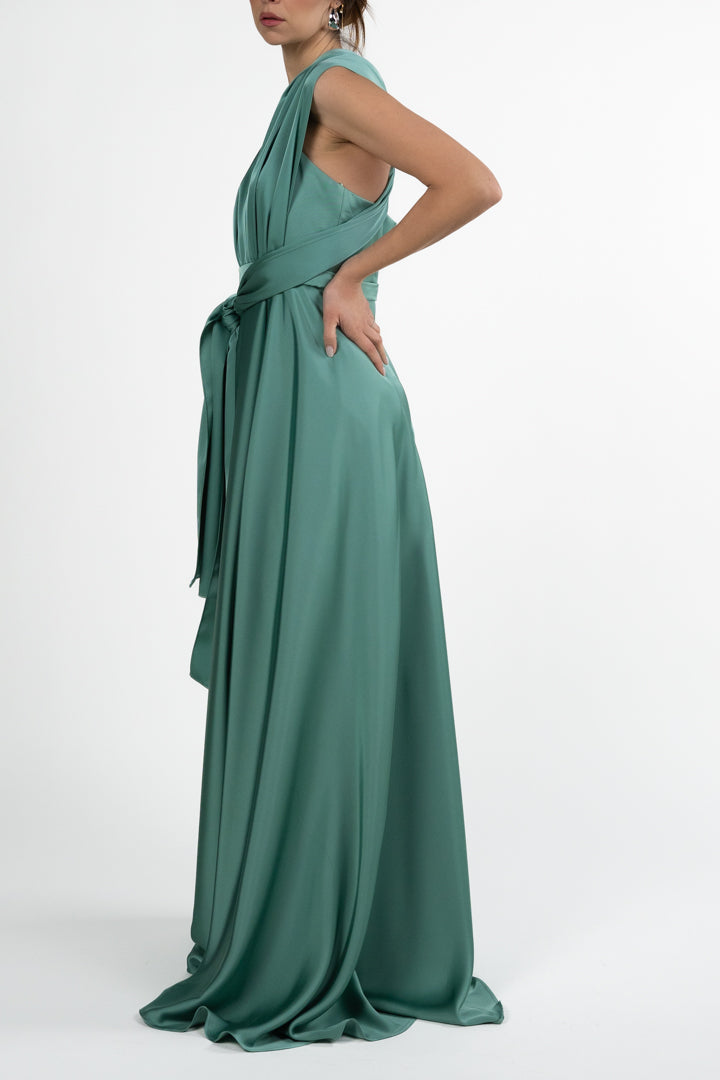 Abito mille modi verde acqua - Berti Mode Collection