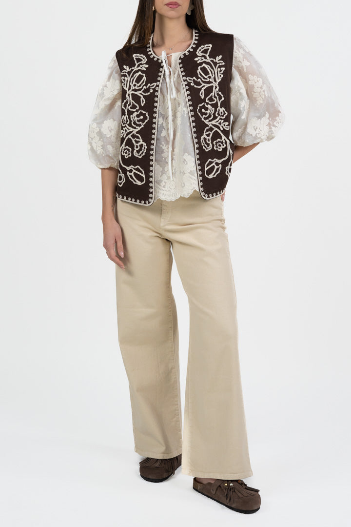 Gilet con Ricami - PennyBlack