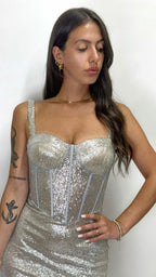 Berti Mode Collection - Abito sirena argento