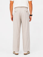 Pantalone Sartoriale Beige con Doppia Pinces e Regolatori Laterali - Berna