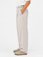 Pantalone Sartoriale Beige con Doppia Pinces e Regolatori Laterali - Berna