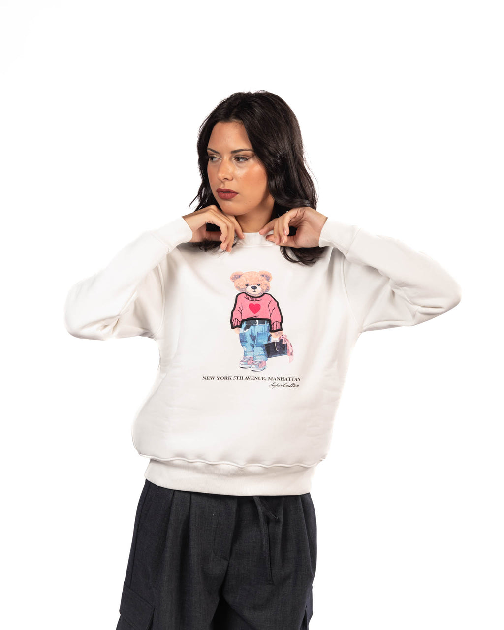 Superculture - felpa bianca