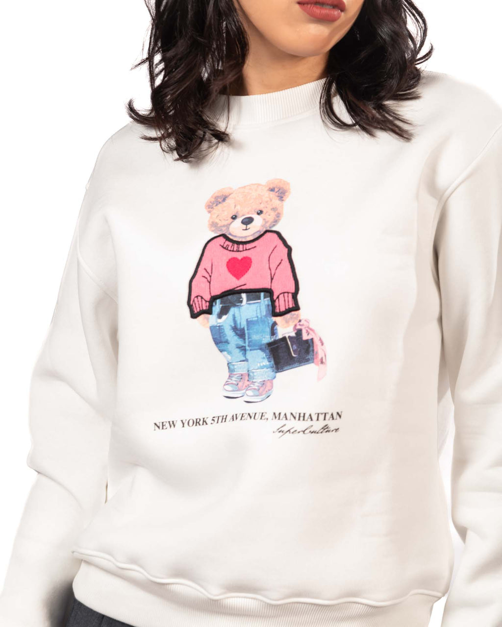 Superculture - felpa bianca