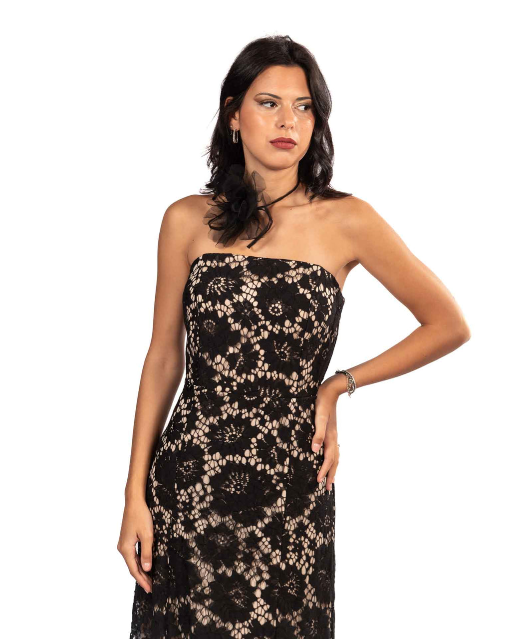 Berti Mode Collection abito in pizzo nero