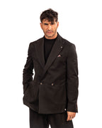 Berna giacca doppio petto nera