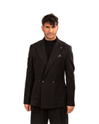 Berna giacca doppio petto nera