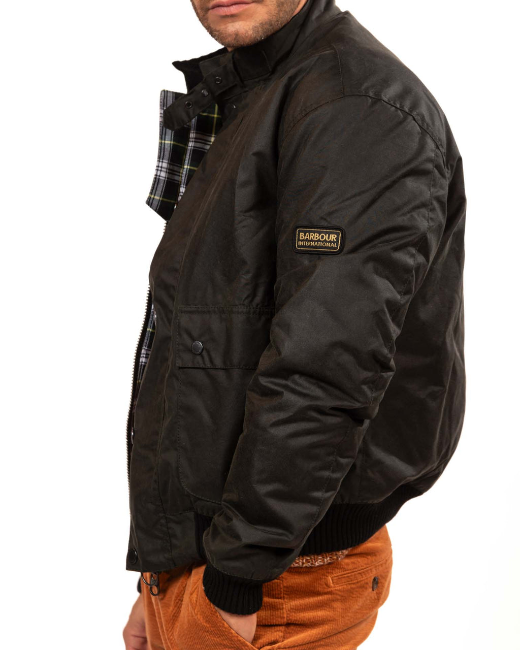 Barbour verde collo alla coreana