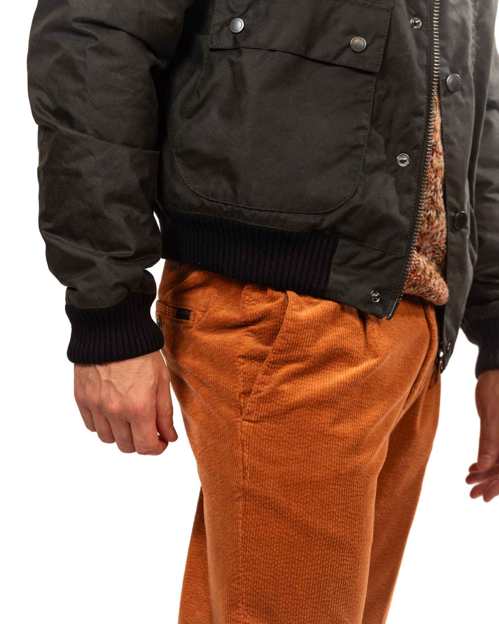 Barbour verde collo alla coreana