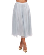 Elisabetta Franchi - Gonna in tulle con cintura gioiello